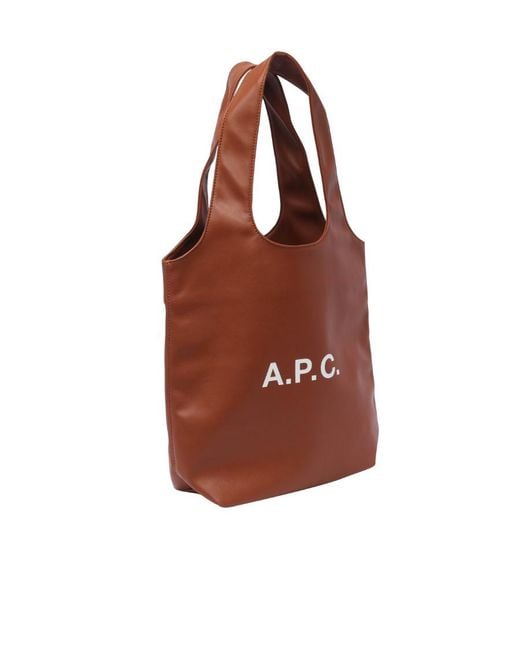 A.P.C. Brown Ninon Small Top Handle Bag for men