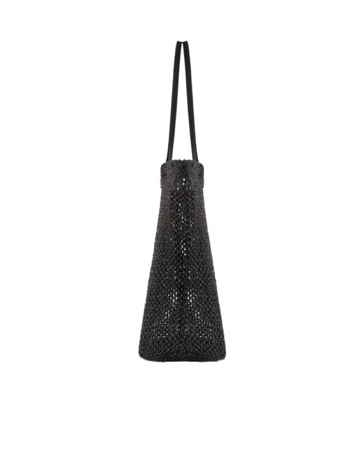 The Row Black Barn Open-Weave Tote Bag