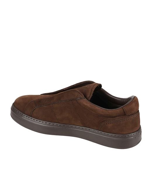 Hogan Brown Round-Toe Sneakers for men
