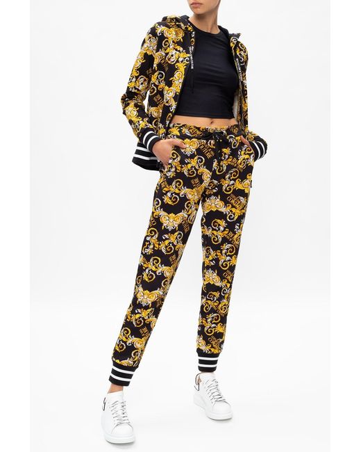 Versace Jeans Black Baroque Printed Casual Jacket