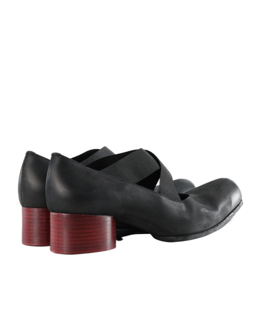 Uma Wang Black Square-Toe Ballet Flats