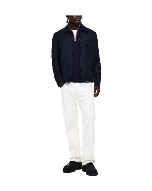 Moncler Blue Zip-Up Shirt Jacket for men