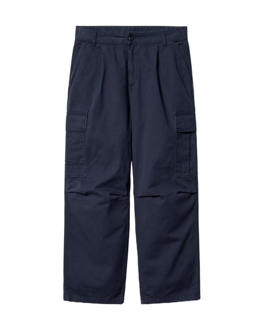 Carhartt Blue Cole Wide-Leg Cargo Trousers for men