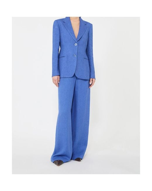 Max Mara Blue Studio Pelota Drawstring Trousers