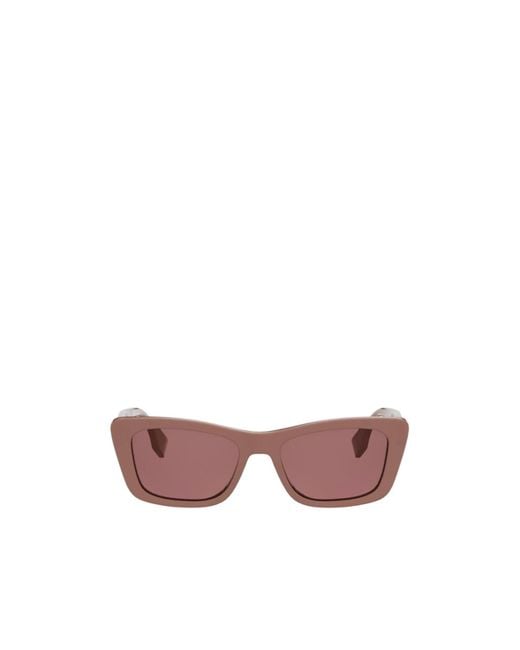 Fendi Pink Eyewear Butterfly Frame Sunglasses