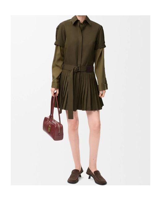Loewe Green Pleated Dress