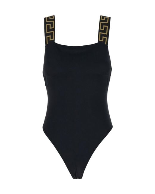 Versace Black Sleeveless One-Piece Swimsuit