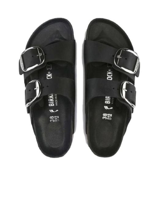 Birkenstock Black Arizona Big Buckle Slip-On Sandals