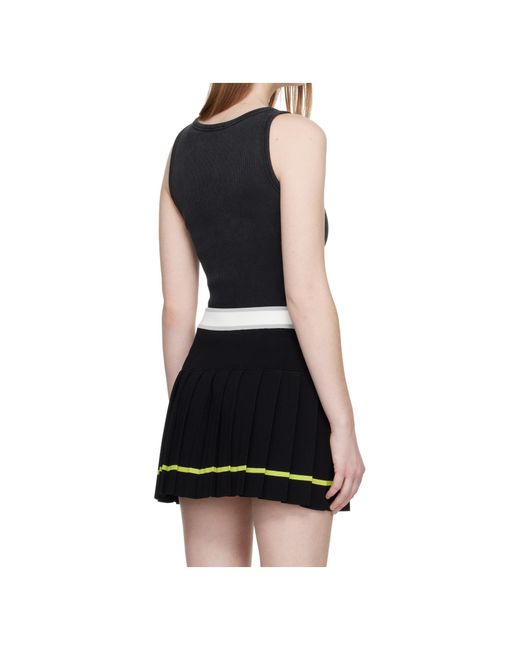 Casablanca Black Logo Plaque Ribbed Tank Top