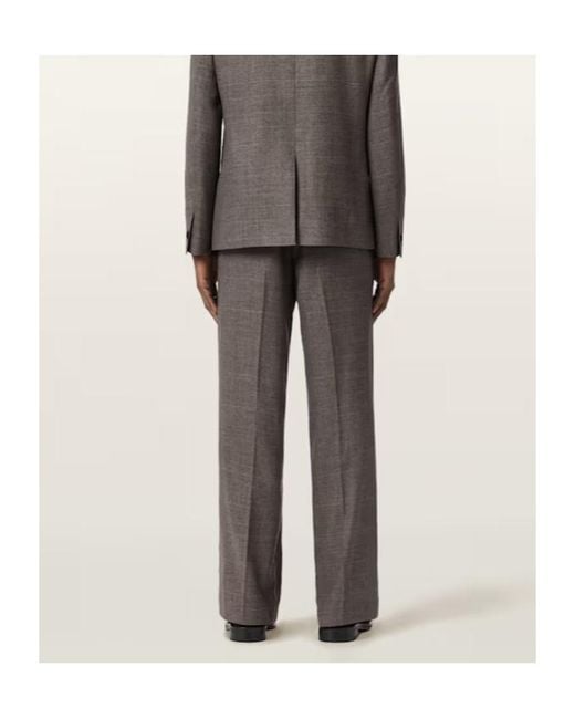 AllSaints Gray Clover Loose Fit Trousers for men