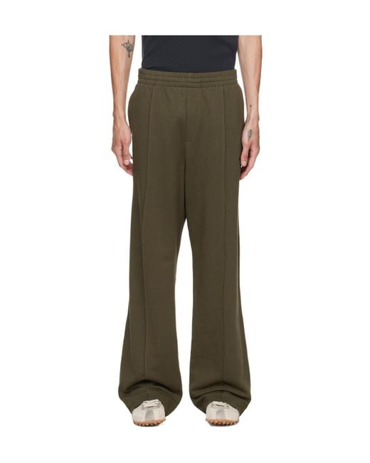 Helmut Lang Green Elastic Waistband Sweatpants for men