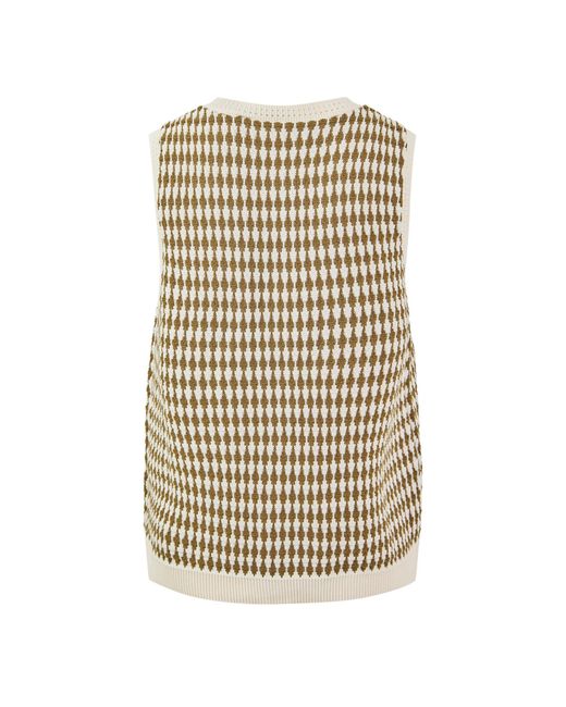 Varley Natural Button-Front Knit Vest