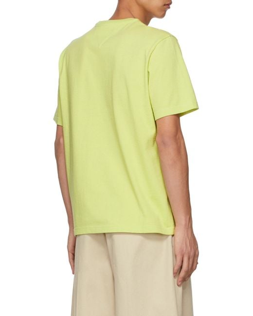 Bottega Veneta Yellow Short-Sleeve Cotton T-Shirt for men