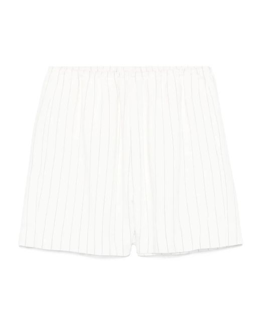 Nanushka White Striped Shorts