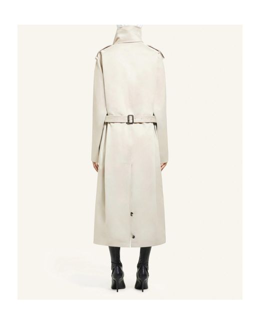 Courreges White Courrèges Button-Up Long Trench Coat