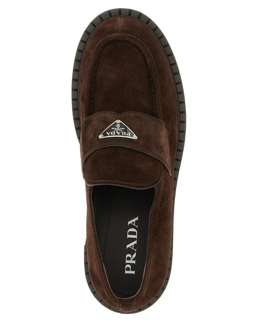 Prada Black Suede Loafers for men