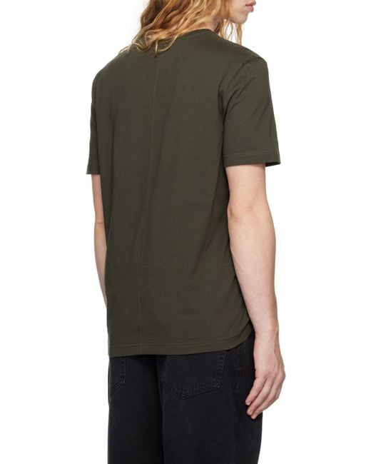 The Row Black Crewneck Straight Hem T-Shirt for men