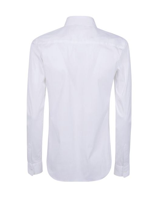 Aspesi White Long-Sleeve Shirt With Snap Closures