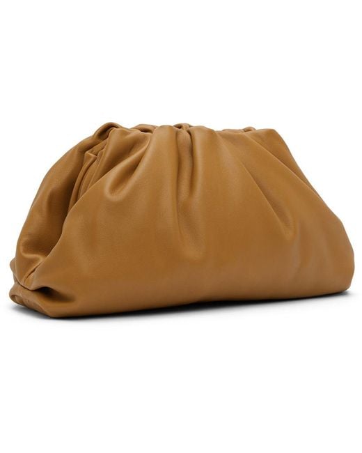 Bottega Veneta Brown The Pouch Ruched Clutch Bag
