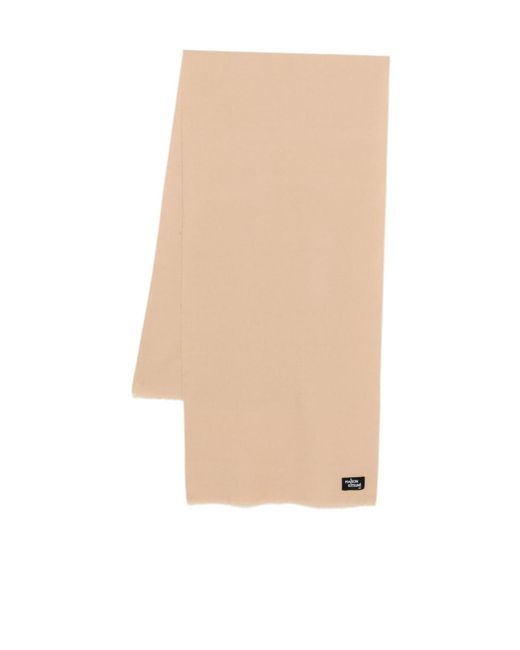 Maison Kitsuné Natural Logo Patch Scarf for men