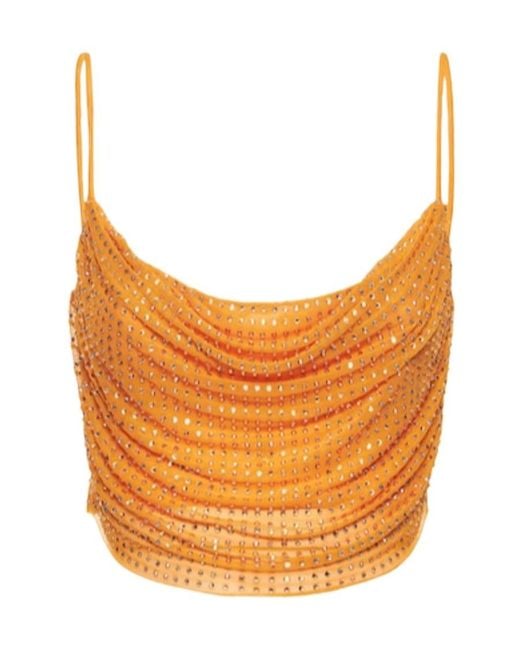 Self-Portrait Orange Logo Thin Shoulder Strap