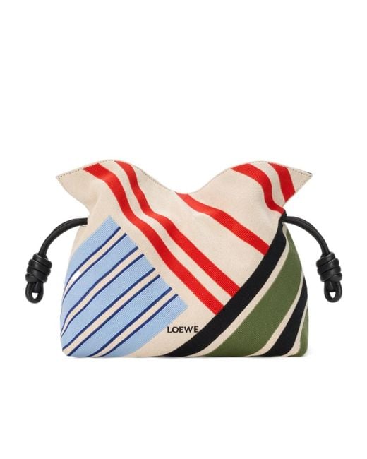 Loewe Red Medium Flamenco Clutch Bag
