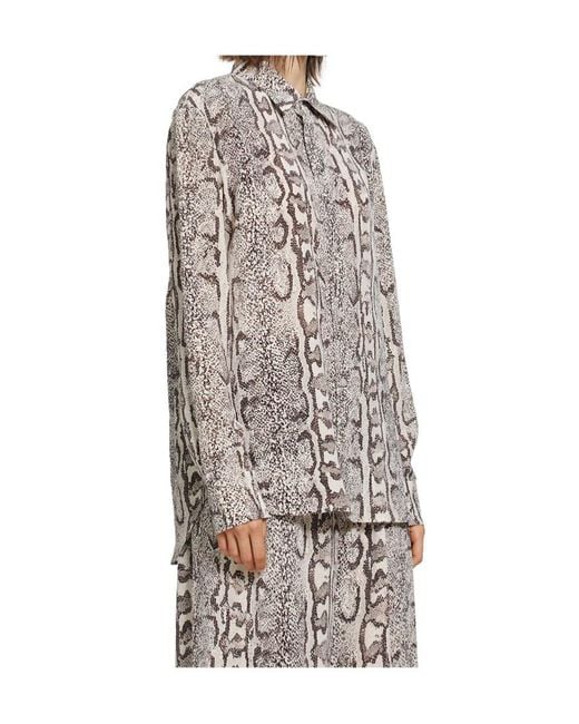Balenciaga Multicolor Python Print Silk Shirt