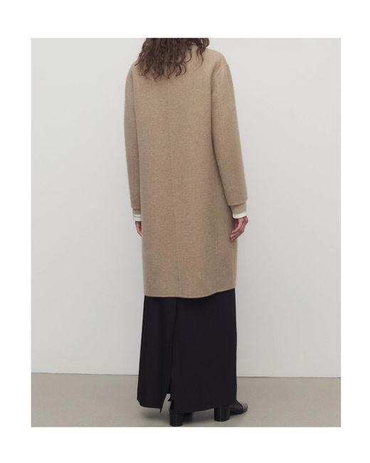 The Row Brown Single-Breasted Long Coat