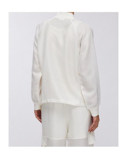 Liu Jo White Long Sleeve Bomber Jacket