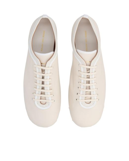 Dries Van Noten Natural Split-Toe Flat Shoes