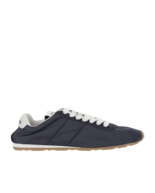 スニーカー MIU MIU Plume low-top leather sneakers Miu Miu Plume Nappa Leather Sneakers | White | FARFETCH