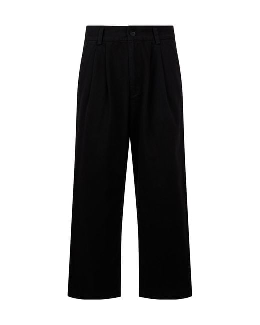 Agolde Black Pleated Wide-Leg Pants for men