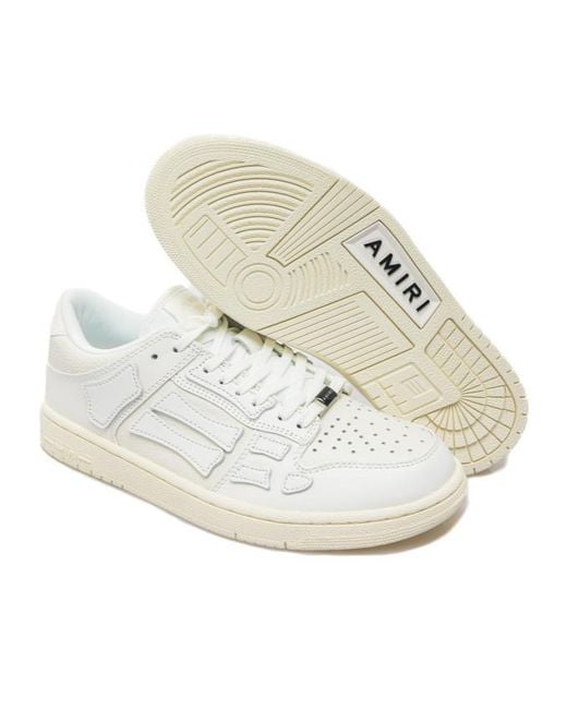 Amiri White Bone Patch Low-Top Sneakers for men