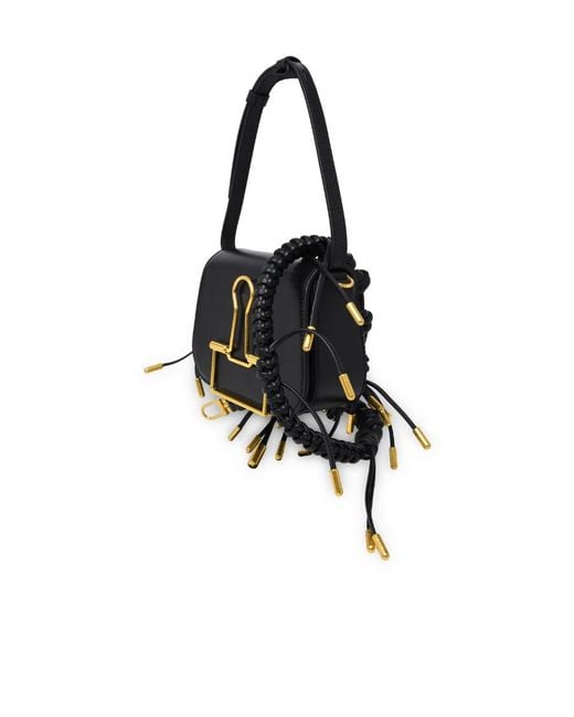 Off-White c/o Virgil Abloh Black Skeleton Binder Foldover Top Crossbody Bag
