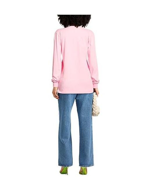 Marni Pink Solid Color Long Sleeve T-Shirt