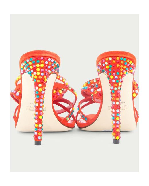 Paris Texas Red Open-Toed High-Heeled Sandals