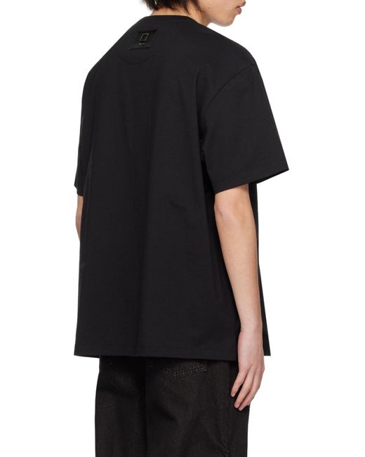 Wooyoungmi Black Logo Pattern T-Shirt for men