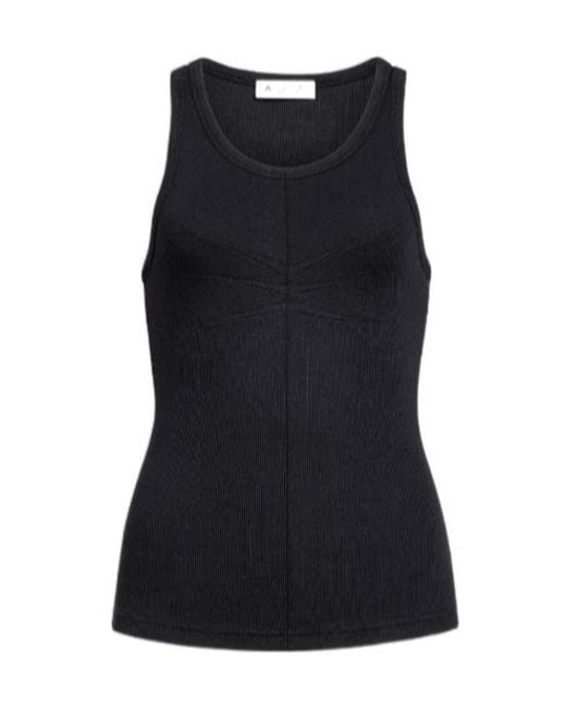 Alaïa Black Alaïa Darts Tank Top