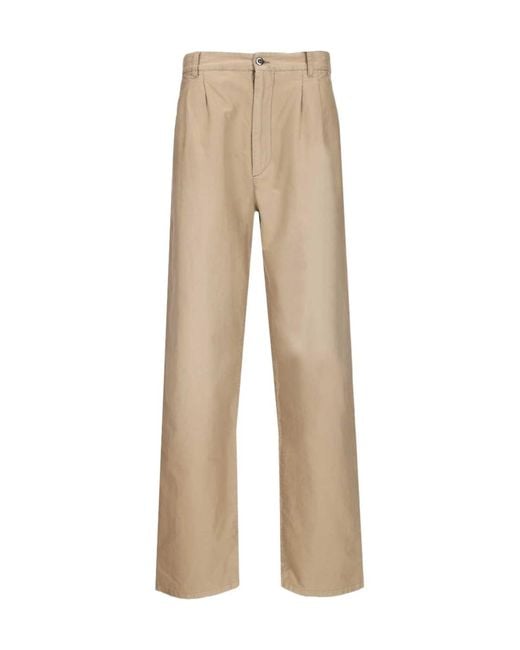 Maison Margiela Natural Cotton Trousers for men