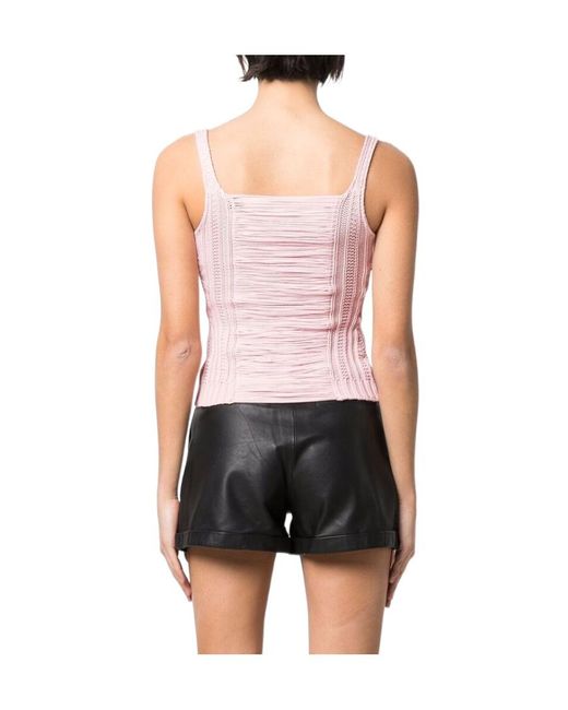 Blumarine Pink Knitted Sleeveless Top