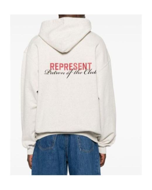 Represent White Hoodie for men