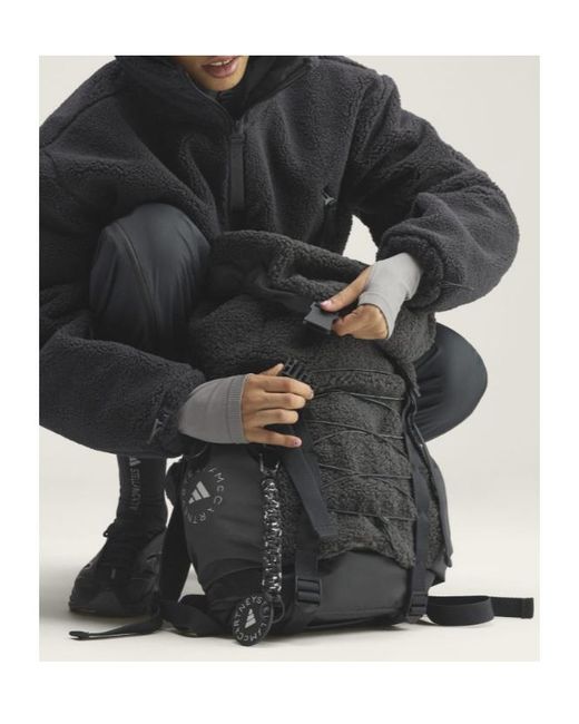 Adidas By Stella McCartney Black Fleece Logo Backpack