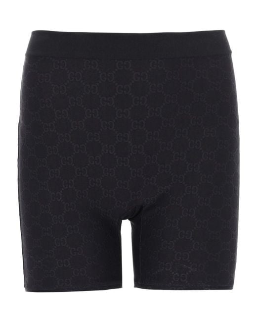 Gucci Blue Monogram Stretch Cycling Shorts