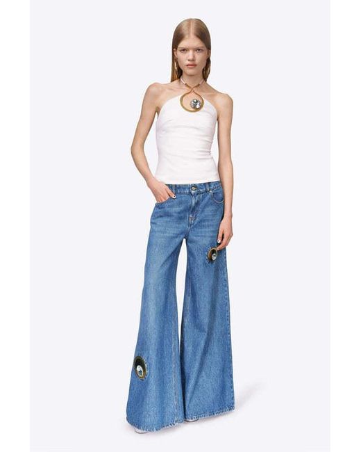 Area Blue Wide-Leg Jeans