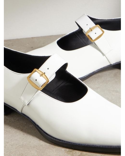 Bally White Gerwin Mary Jane Flats