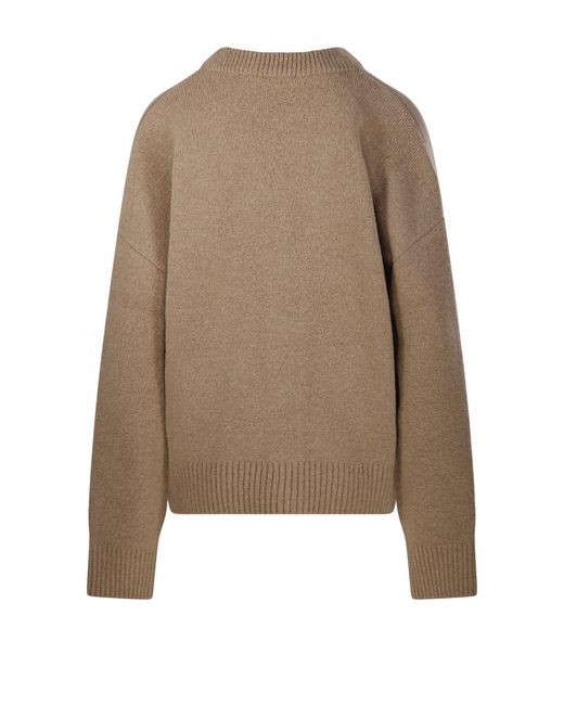 AMI Brown Long-Sleeved Cardigan