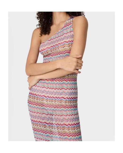 Missoni Purple One-Shoulder Cover-Up
