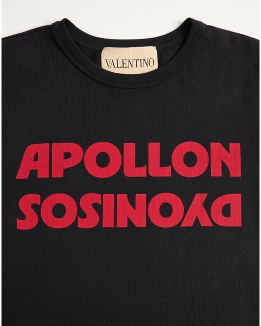 Valentino Black Apollon Dyonisos Crewneck T-Shirt