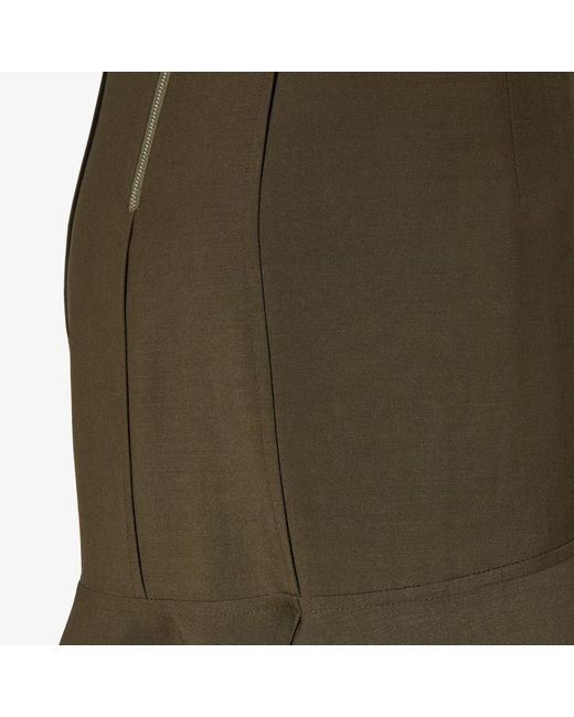 Fendi Green Flounce Panelled Maxi Dress