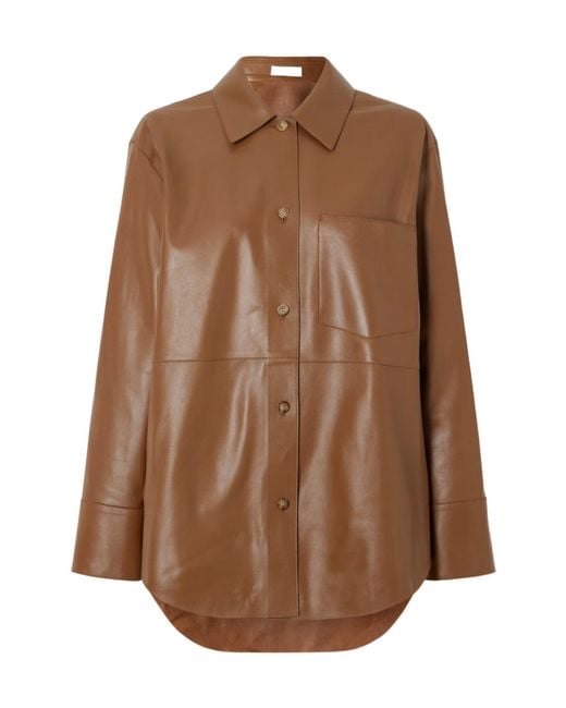 Joseph Brown Penna Leather Shirt